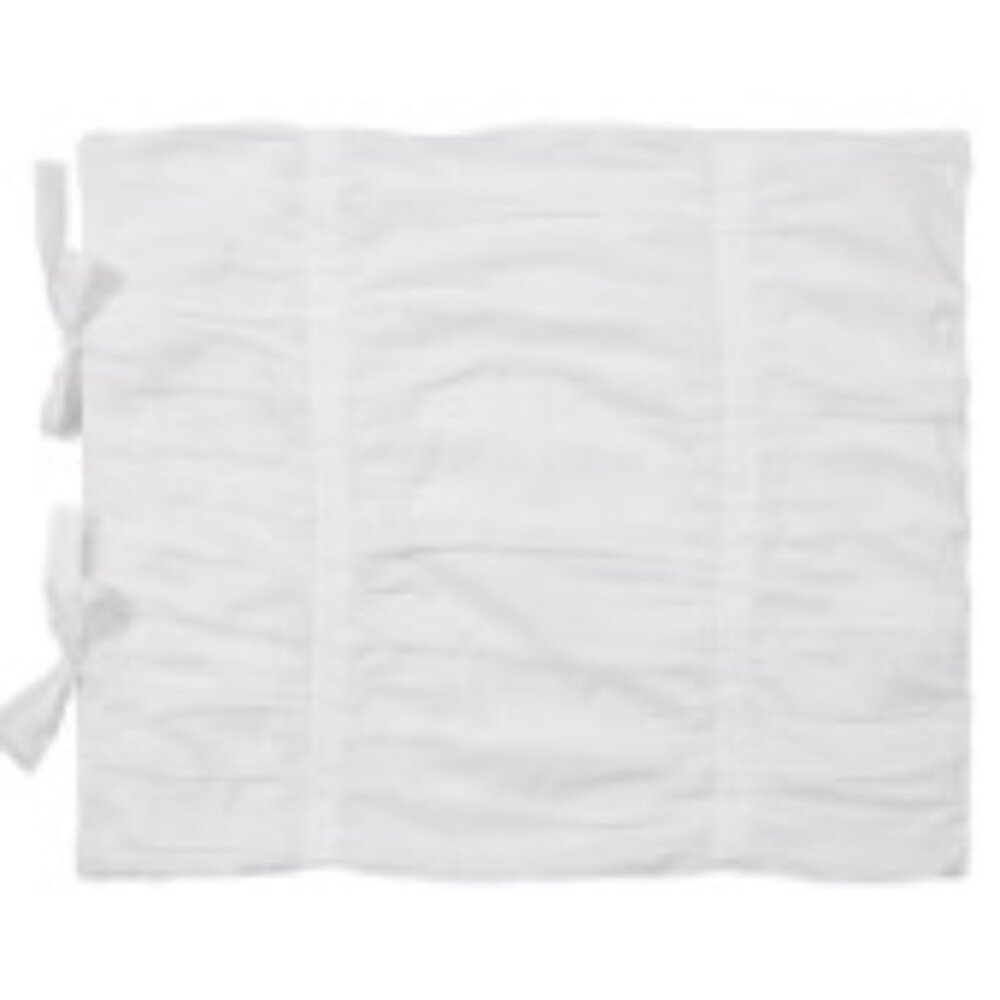 Pottery Barn Hadley Ruched Cotton Sham, Standard, White